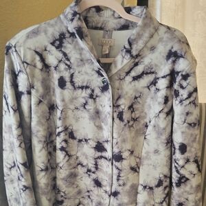 LOGO by Lori Goldstein Purple and White Jacket